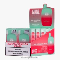 FLUM PEBBLES 6000 Züge 10 Packungen Aloe-Wassermelonen-Spritzer F62X85 Flum Pebble Vape