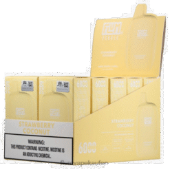 FLUM PEBBLES 6000 Züge 10 Packungen Erdbeer-Kokosnuss F62X873 Flum Vape Kaufen