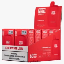 FLUM PEBBLES 6000 Züge 10 Packungen Strohmelone F62X877 Flum Pebble Vape